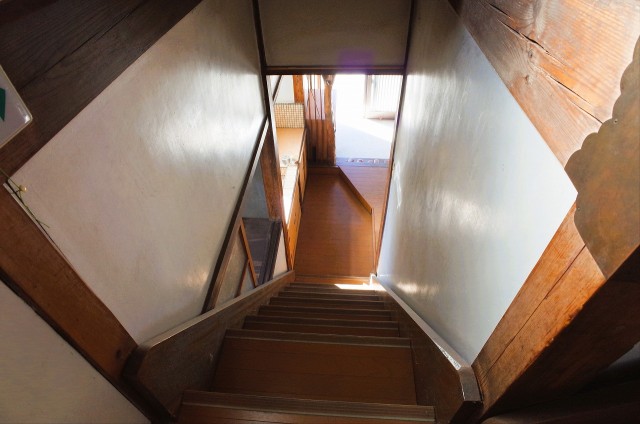 階段周りもレトロ